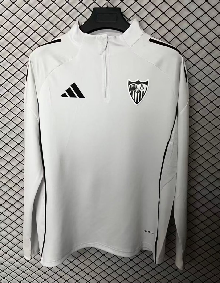 25/26 Sevilla White Half Zipper Jacket