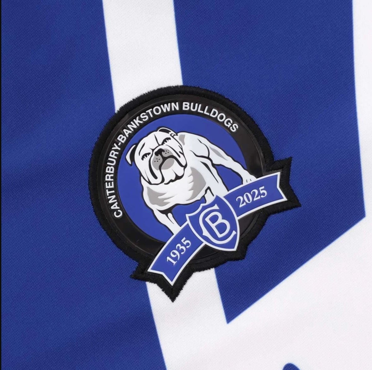 25/26 Canterbury-Bankstown Bulldogs White with Blue Shoulders Away Jersey