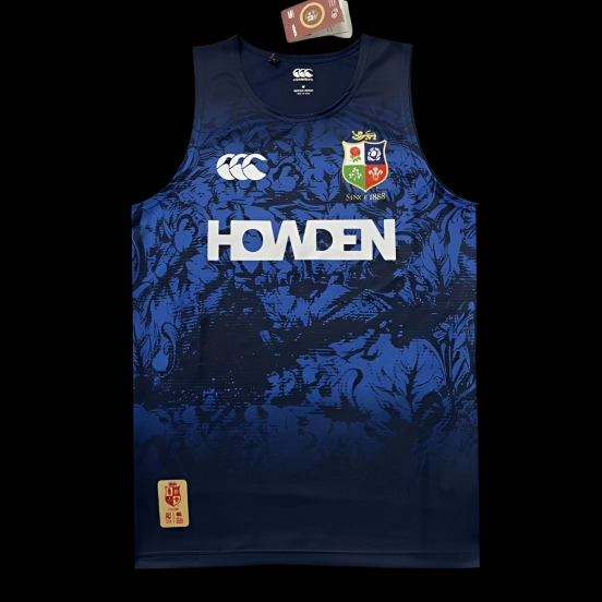 2025 British & Irish Lions Navy with Blue Pattern Singlet
