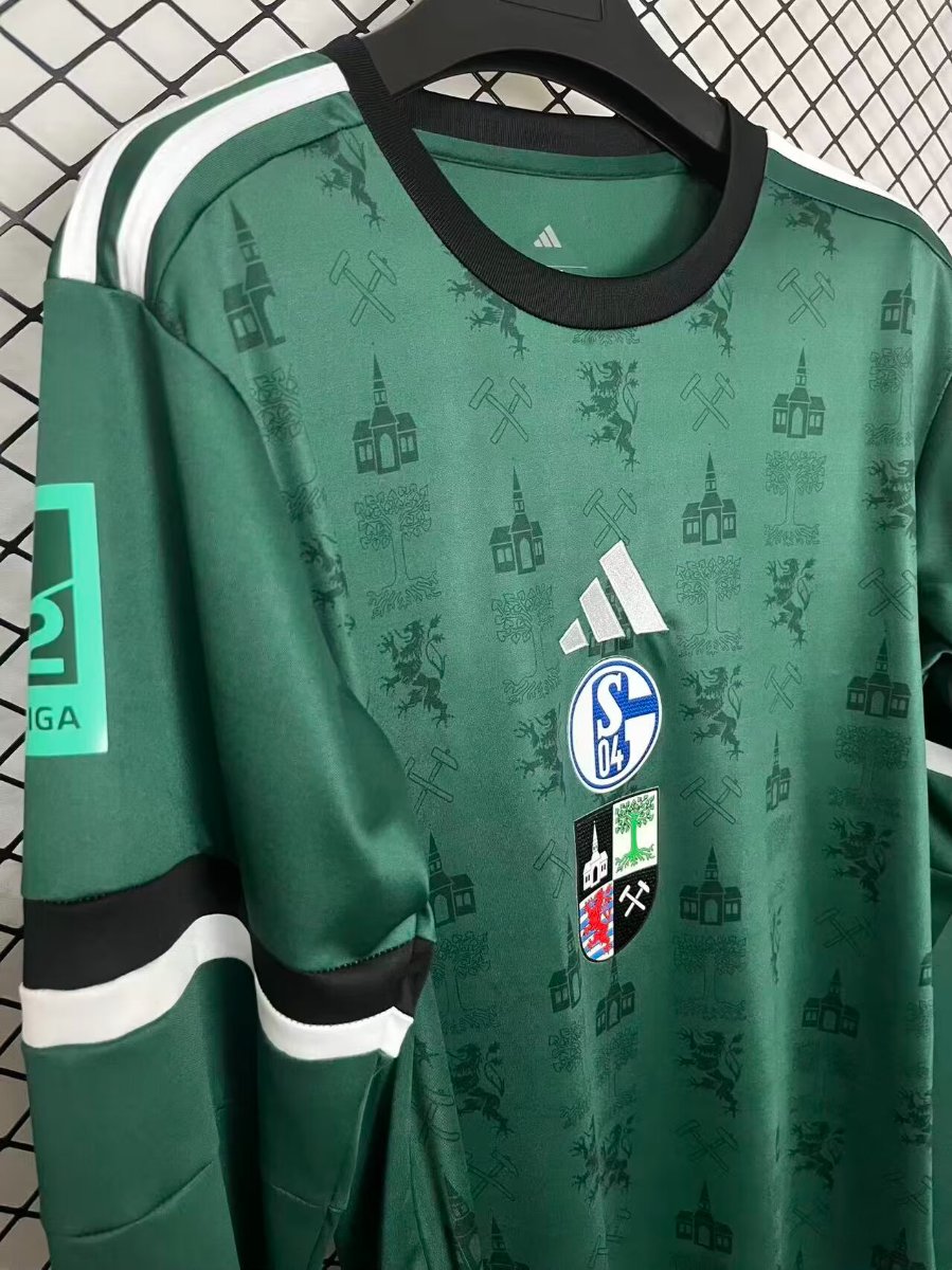 25/26 Schalke 04 Green 150Th Anniversary Long Sleeve Jersey