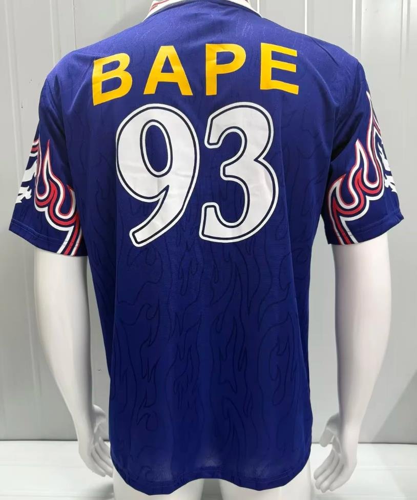 2026 A BATHING APE BAPE X Adidas Flame BLue Jersey