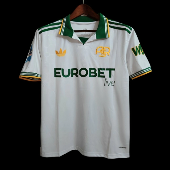 25/26 AS Roma Third White Jersey With Full Sponsors