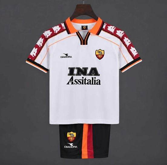Retro 98/99 Kids Roma Away Jersey