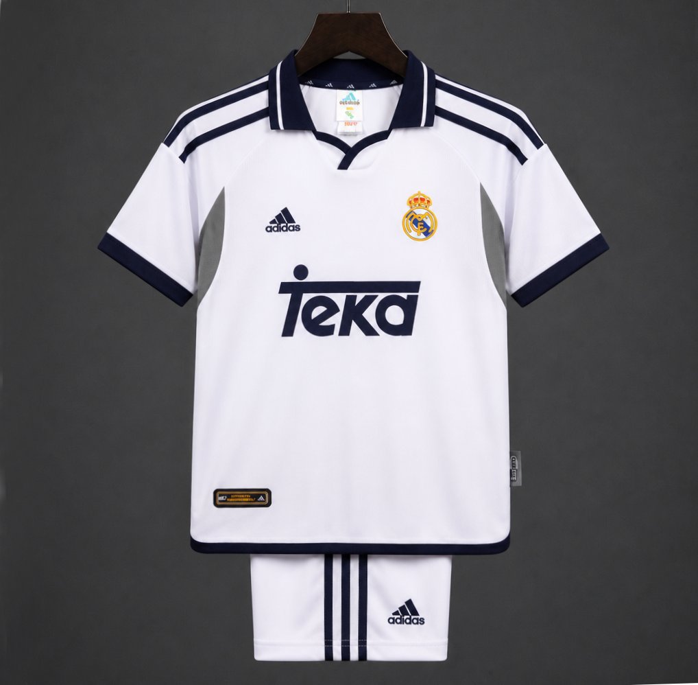 Retro Kids 00/01 Real Madrid Home Jersey