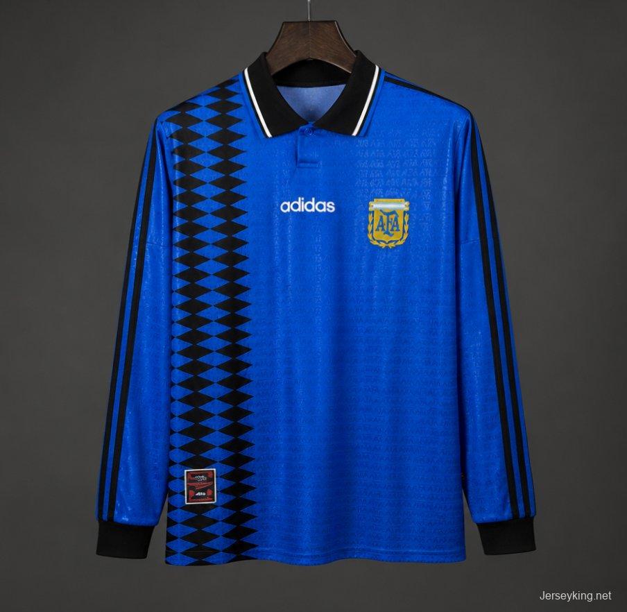 Retro 1994 Argentina Home Long Sleeve Jersey