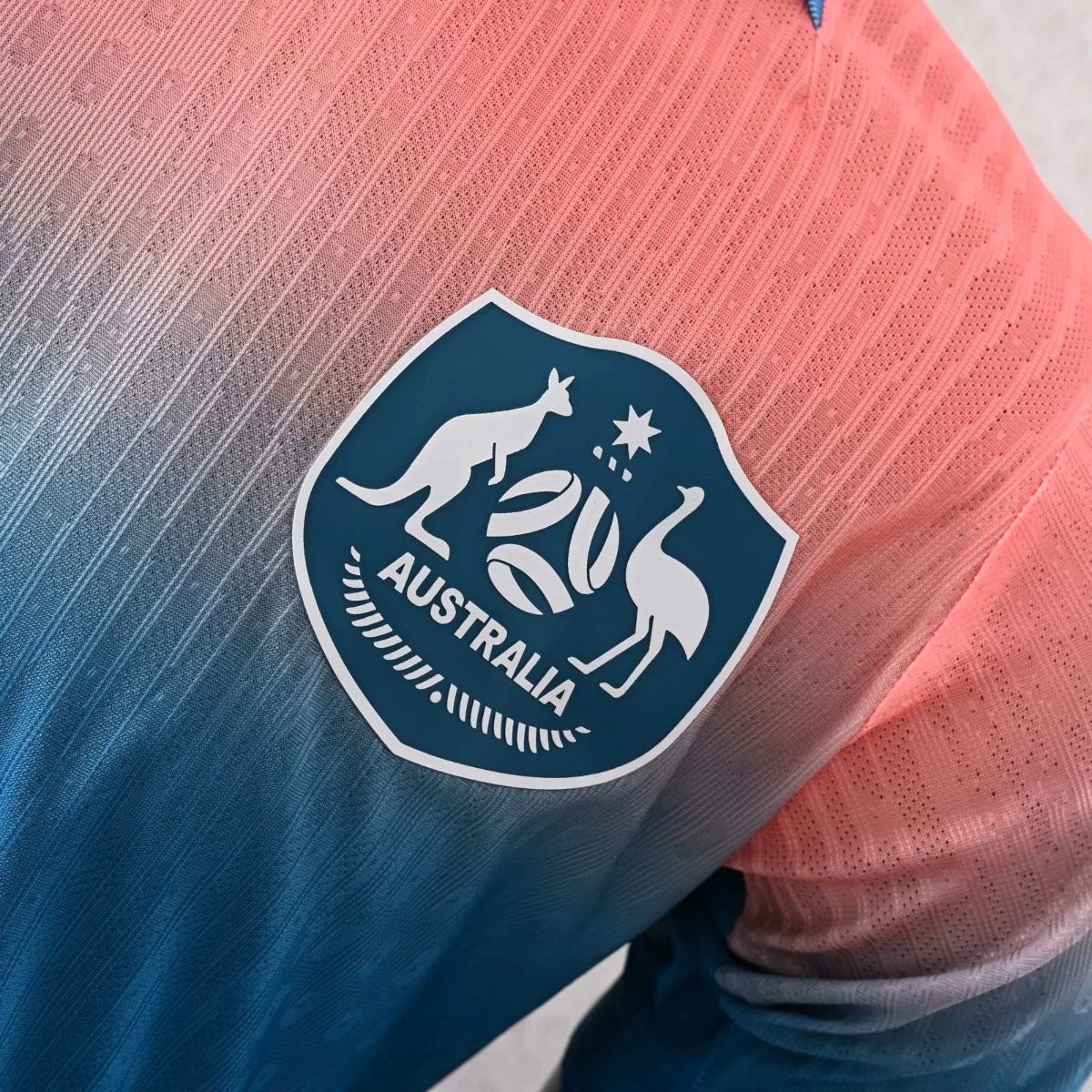 Player Version 2026 Australia Blue with Pink-to-Blue Gradient Away Jersey