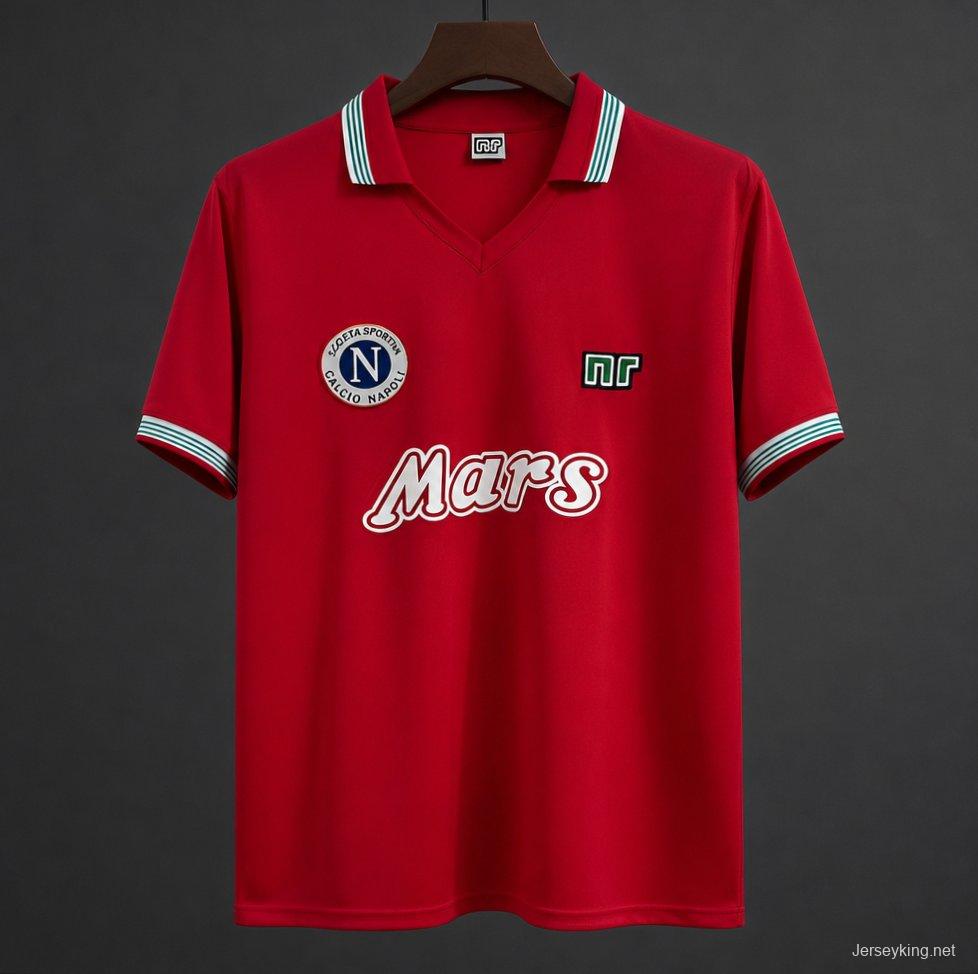 Retro 88/89 Napoli Third Red Jersey