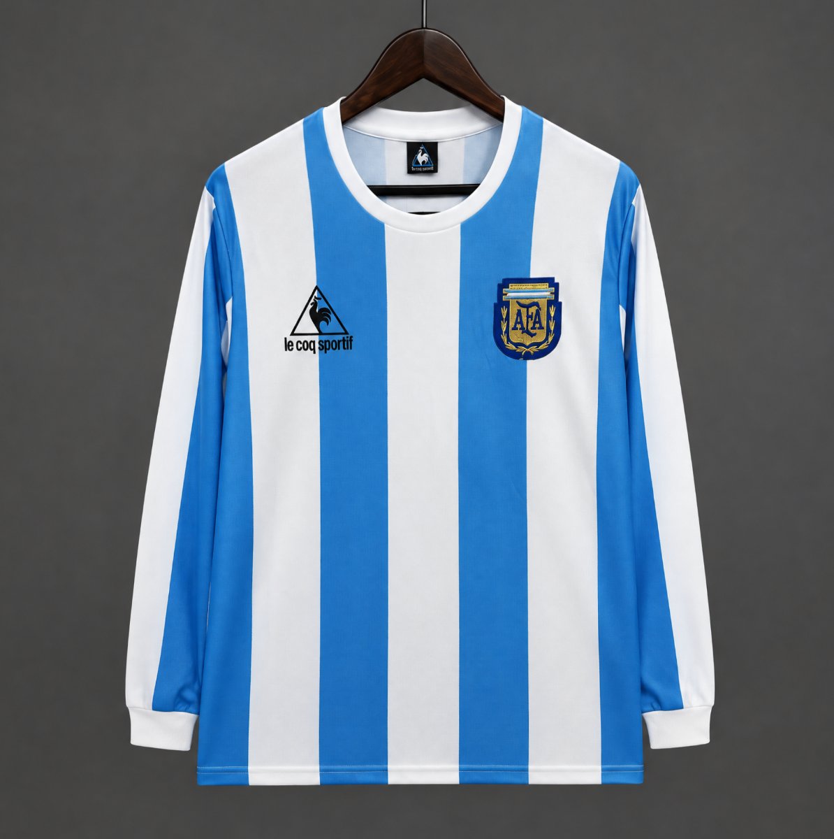 Retro 1986 Argentina Home Long Sleeve Jersey