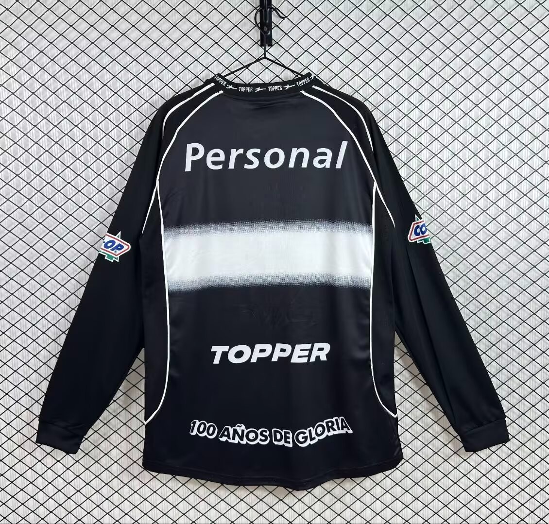 Retro 01/02 Club Olimpia Away Black Centenary Long Sleeve Jersey